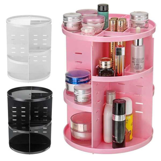 Imperial 360 Rotative Cosmetic Organizer/makeup Storage Plastic Drawer Cosmetic Organizer