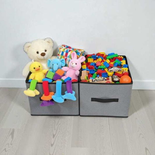 1-Pack Foldable Fabric Toy Storage Cubes | Nursery and Kids Room Organizer Bins for Toys, Blocks & Clothes