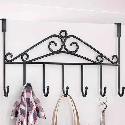 Over-The-Door Metal Hanging Hook Rack