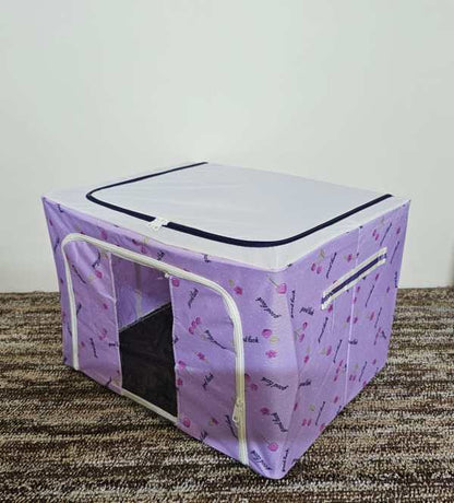 Rectangular Foldable Fabric Organizer Bag with Steel Frame – 66L