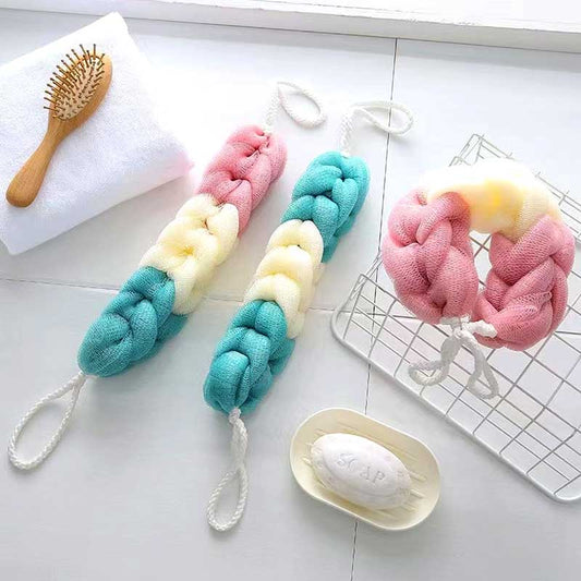 Long Loofah Sponge Bath Belt for Body Care Shower