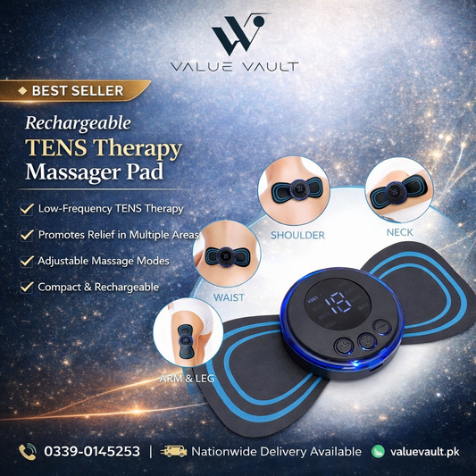 Mini Electric Neck Back Massager EMS Cervical Massage Patch Relief Pain Household Electric Shoulder and Neck Massager, Relaxation