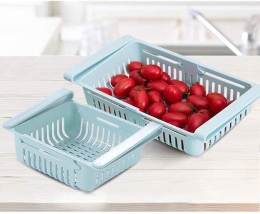 Adjustable Fridge Storage Basket – Space Organizer