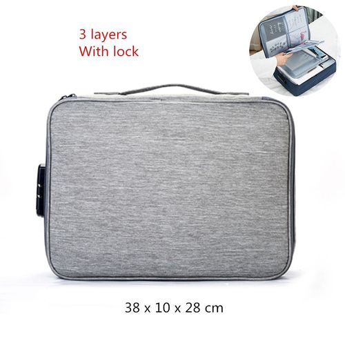 SAFE DOCUMENT BAG WITH LOCK/MULTILAYER FILE STORAGE BOX