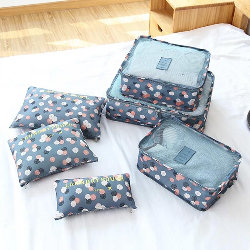 6pcs set travel storage bag suitcases travel