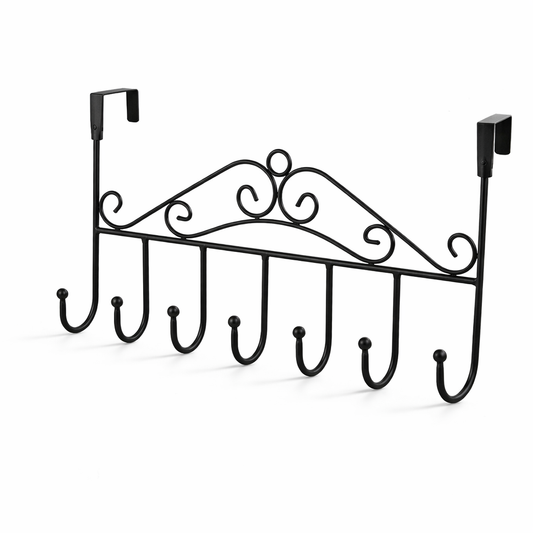 Over-The-Door Metal Hanging Hook Rack