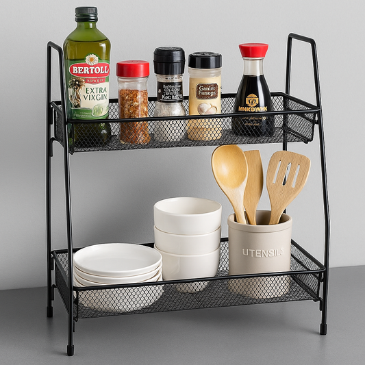 Imperial 2-Tier Metal Storage Rack – Multi-Purpose Organizer