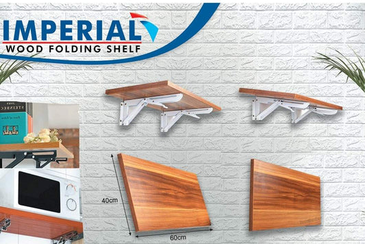 Imperial Wood Folding Triangle Shelf Bracket Sliver Metal Steel Wall Mount Support Bracket