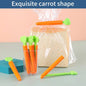 Magnetic Carrot Bag Clips for Food Storage - Set of 6