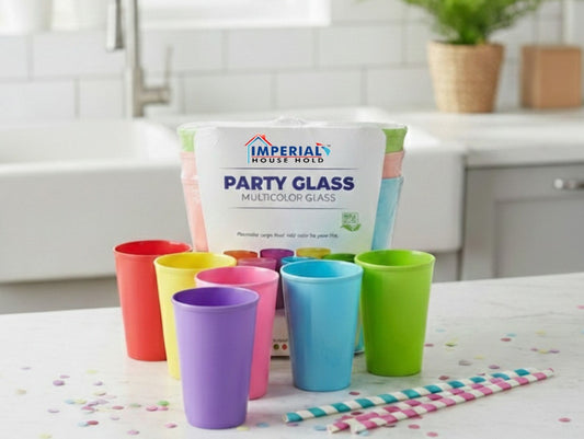 Multicolor Reusable Party Cups (6 Pack) – High-Durability Drinkware Set