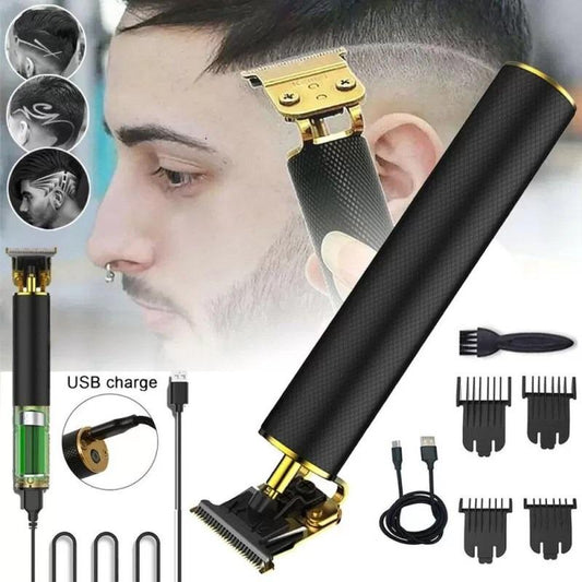 T9 Rechargeable Metal Body Electric Hair Clipper & Hair Trimmer Professional - Beard Trimmer & Styler Shaving Machine Barber Shop Set Beard Shaving Hair Cutting Machine Men Shaver Grooming Kits T-Blade Close Cutting Trimmer