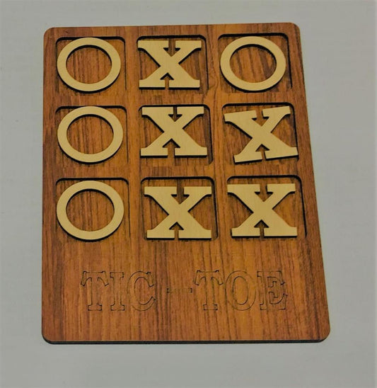 Tic-Tac Toe Wooden Game Board For Kids And Adults