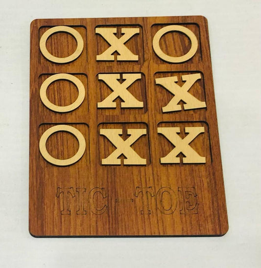 Tic-Tac Toe Wooden Game Board For Kids And Adults