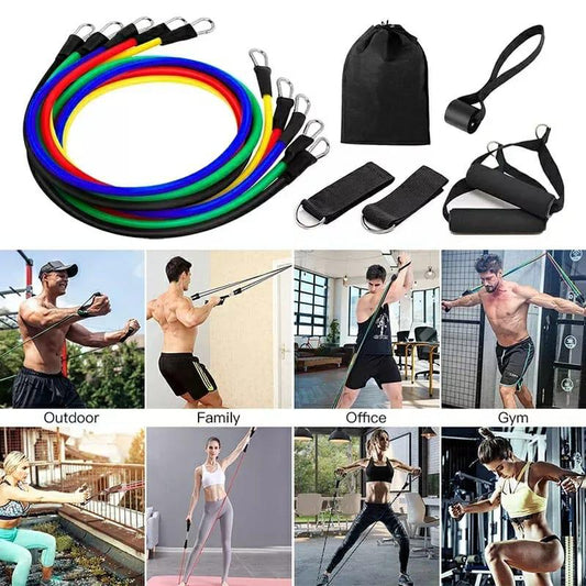Resistance Band for Stretch Fitness Muscle Strength Training Pulling Rope Home Equipment Set for Yoga Gym Physical Exercise, Therapy, Outdoor Exercises