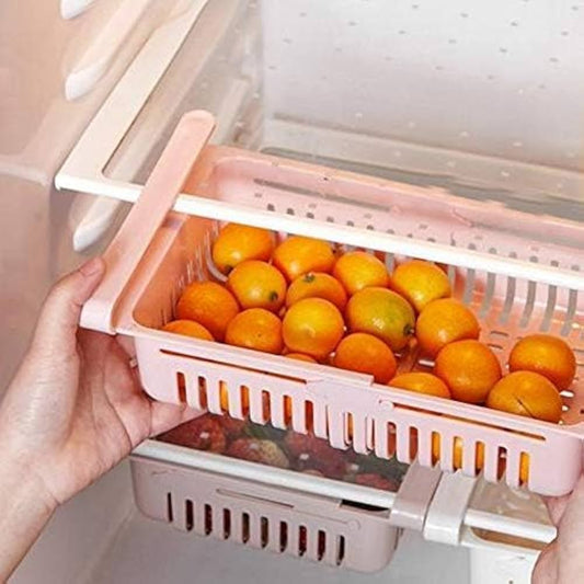 Adjustable Fridge Storage Basket – Space Organizer