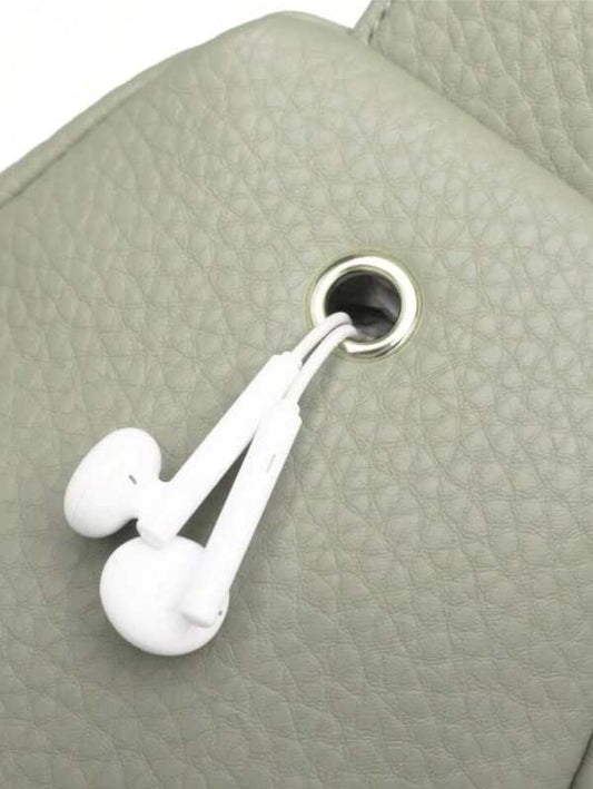 Women’s Vegan Leather Sling Bag – Crossbody Chest Pack with Embroidered Guitar Strap