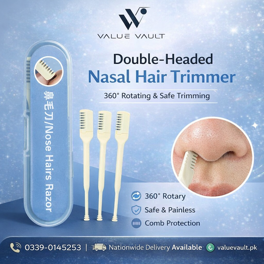 (PACK OF 3) Manual Nose Hair Remover - Double Head Nose Cutting - Nose Hair Picker to Remove Unwanted Hair, for Business Trip, Casual, Parties, Dating and Travel