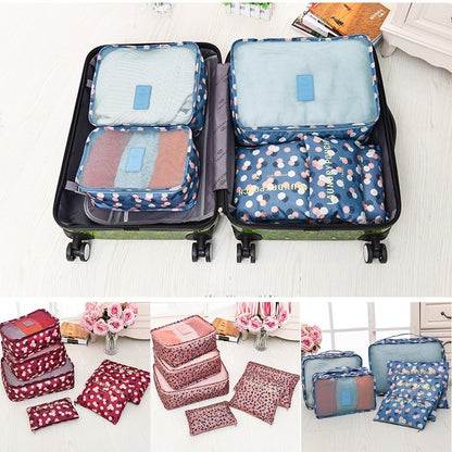 6pcs set travel storage bag suitcases travel