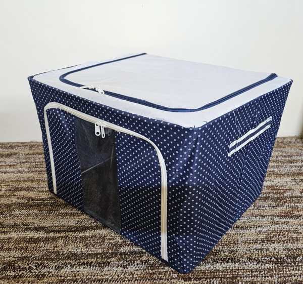 Rectangular Foldable Fabric Organizer Bag with Steel Frame – 66L