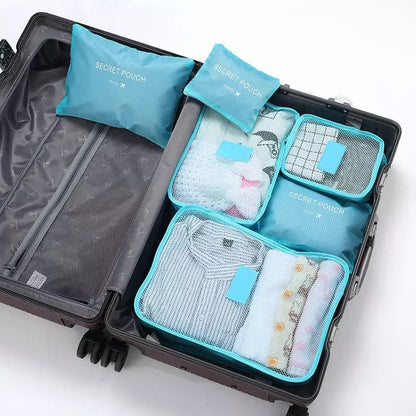 6pcs set travel storage bag suitcases travel