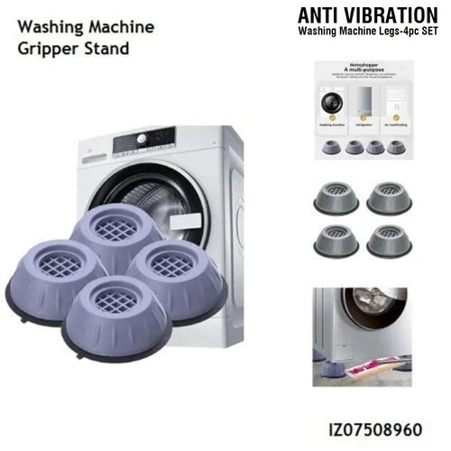 Anti Vibration Pads Set of 4 - Washing Machine stand - Washer antivibration Pad - Dryer Appliance Shock Absorber - Vibrasion Stabilizer Feet - Washpuck Foot Viberation Walk Silent Leveling Vibrate Leg